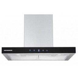Hota Heinner DCH-650TIX, 60 cm, 642.4 m³/h, 1 motor, 3 viteze, timer, inox + sticla neagra