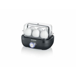 Fierbatoare oua EK 3166, Fierbator oua, Negru, 420 W, 6 oua, functie de controlul timpului de gatit, 12 luni