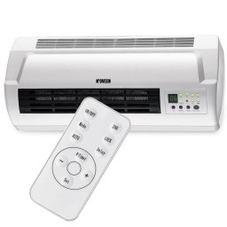 Aeroterma de perete Noveen HC2000, 2000 W, afisaj LED si termostat, element de incalzire PTC, White