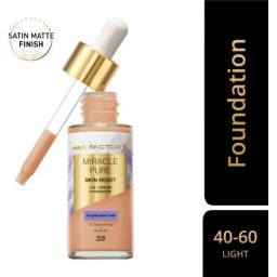 Max Factor Miracle Pure Skin Reset 2in1 Serum Foundation 40-60 Light 30 ml