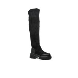 Cizme damă Formazione negre, peste genunchi, mulate pe picior FNX7980-3-37 EU