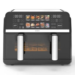 Friteuza cu aer cald Samus AF9BIG-S2500DW, 9L, 2500W, 10 programe, Fry Force 360°