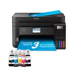Multifunctional inkjet Color CISS EPSON EcoTank L6290, A4, Wireless, ADF, Fax, Negru
