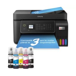 Multifuncționala Inkjet Epson EcoTank L5310 C11CJ65412, CISS, Color, A4, LAN, USB și Wi-Fi, Negru