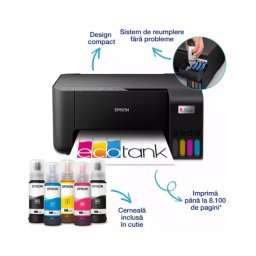 Multifunctionala inkjet CISS Epson EcoTank L3270 C11CJ67434, A4, Color, USB, Wireless, Negru