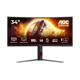 Monitor Gaming LED Curbat AOC Agon CU34G4, UWQHD, 34", 0.5 ms, 180 Hz, Black