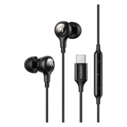 Căști In-Ear Ugreen EP103 Black cu Conector USB-C și Microfon