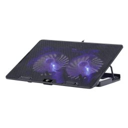 Cooler laptop HAVIT F2083, 17", 2 ventilatoare, Black
