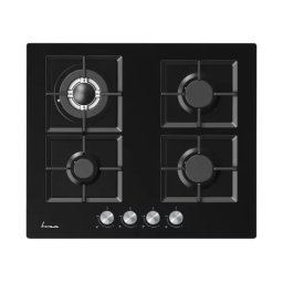 Plita incorporabila FRAM FBH-M4IWF-GBK, 4 zone de gatit, Gaz, Negru