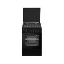 Aragaz pe gaz HEINNER HFSC-SME50BK, 4 Arzatoare, Dispozitiv de siguranta, 50 cm, Negru