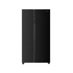 Frigider Side By Side HEINNER HSBS-HM532NFBKE++, 532 L, Clasa E, Full No Frost, Inverter, Display LED, Iluminare LED, 177 cm, Negru