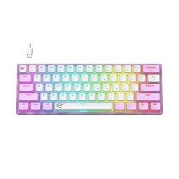 Tastatura gaming cu fir HAVIT KB877L, RGB, USB, Purple
