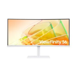Monitor LED curbat SAMSUNG ViewFinity S6 S65TC LS34C650TAUXEN, 34" UWQHD, VA, Thunderbolt, HDR, FreeSync, 5ms, 100Hz, White