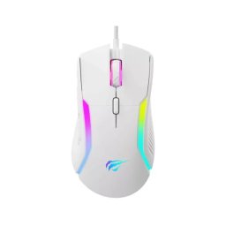 Mouse gaming cu fir HAVIT MS1033, 8000 dpi, USB, RGB, White