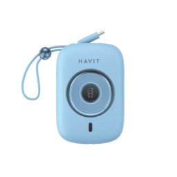 PowerBank HAVIT PB5214-BU, 10000 mAh, 35 W, 1x USB-C, Blue