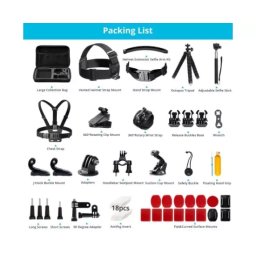Kit accesorii camera video AKASO SYAC0048-BK, 60 in 1