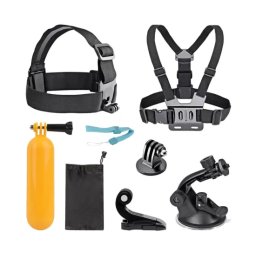 Kit accesorii camera video AKASO SYZ0013-BK-01, 7 in 1