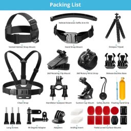 Kit accesorii camere video sport Akaso 14-in-1 SYZ0014-BK-01