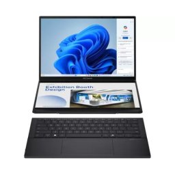 Laptop ASUS Zenbook Duo 14 OLED (2025) UX8406CA-PZ068X, 2 x 14" WQXGA+ Touch, Intel® Core™ Ultra 9 285H, 32GB RAM, SSD 2TB, Intel Arc 140T Graphics, Windows 11 Pro, Inkwell Gray