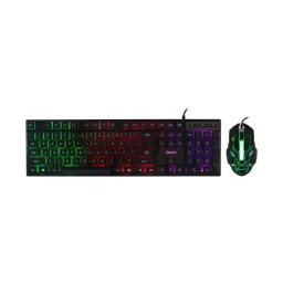 Kit Tastatură și Mouse Gaming SPACER SP-GK-01 RGB USB Negru