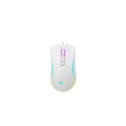 Mouse gaming cu fir HAVIT MS1034, 4800 DPI, RGB, White