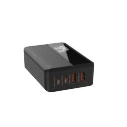 Incarcator retea SERIOUX SRXC-QC100WGAN, 100 W, 2 x USB-C, 2 x USB-A, Negru