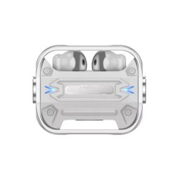 Casti wireless HOCO Spinner Cyberpunk EW55, Bluetooth 5.3, TWS, Silver