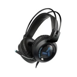 Căști gaming VARR Hi-Fi VH8020 cu microfon și iluminare LED RGB, negru