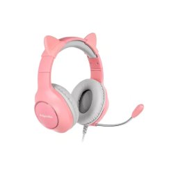 Căști gaming cu microfon pentru copii KRUGER & MATZ KM0658, Pink