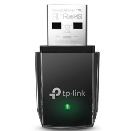Adaptor USB Wireless TP-LINK Archer T3U AC1300, Dual-Band 400 + 867 Mbps, negru