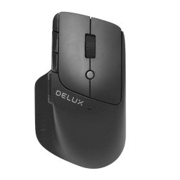 Mouse ergonomic wireless Delux M913DB, Bluetooth 5.0 + 2.4G, negru