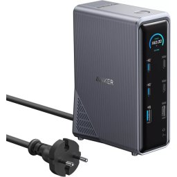 Docking Station ANKER Prime 737 A83B63A1 14-in-1, 160W, GaN, Interfata Smart, Negru