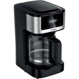 Cafetiera digitala Heinner HCM-DD900BKSS , 900W, 1.8L, Display digital cu control touch, Tarie cafea ajustabila, Negru