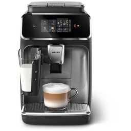 Espressor automat Philips seria 2300 EP2339/40, 1500W, 4 tipuri de bauturi, 3 nivele de intensitate a aromei, capacitate 2 cesti, filtru AquaClean, negru