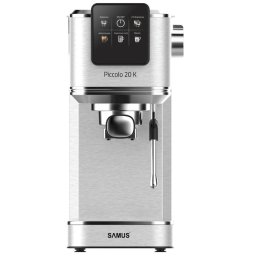 Espressor cafea, Samus Piccolo 20 K, cafea macinata + capsule, 20 bar, 1350 W, capacitate 1.2 litri, 5 bauturi presetate, afisaj digital tactil, argintiu