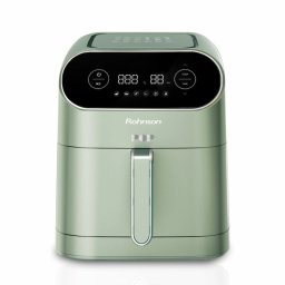 Friteuza cu aer cald Rohnson R2859G Green, 1800W, volum recipient 7L, 6 programe automate de gatit, temporizator, protectie supraincalzire