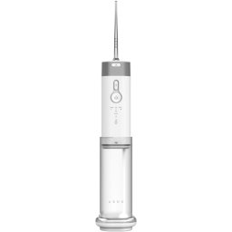 Irigator bucal AENO ADI0002, 5 moduri de curatare, Portabil, Functie memorie, 100 zile autonomie, Rezervor 200 ml, Baterie 2500 mAh, 3 duze incluse, indicator LED, Alb