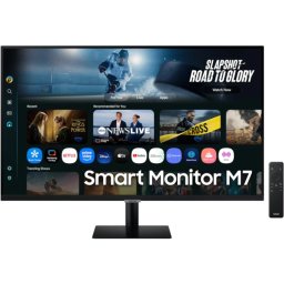 Monitor LED SAMSUNG Smart M7 LS32FM700UUXDU, 32 inch UHD, 60 Hz, 4 ms, Black