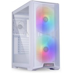 Carcasă Lian Li LANCOOL 215, Mid-Tower, E-ATX/ATX/Micro-ATX/Mini-ITX, Mesh Airflow, Tempered Glass, White