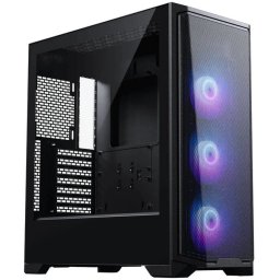 Carcasă Phanteks Eclipse G370A, Mid-Tower, E-ATX/ATX/Micro-ATX/Mini-ITX, Mesh Airflow + Tempered Glass, 3× DRGB Fans, Black