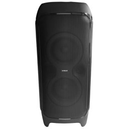 Boxa portabila activa Samus Prime Sound 590, 450 W, Bluetooth, USB, Aux in, radio FM, functie Extra Bass, afisaj electronic LED, negru, microfon, telecomanda