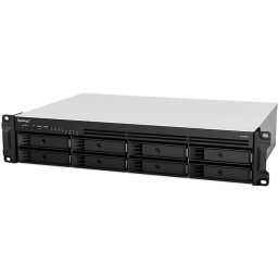 NAS Synology RS1221+, 8-Bay RackStation, Quad-Core AMD Ryzen V1500B, 4 GB ECC RAM, Hot-Swappable HDD/SSD, USB 3.2 & eSATA