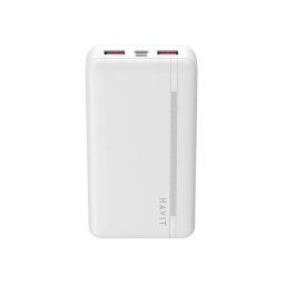 PowerBank HAVIT PB92-WH, 20000 mAh, 20 + 22.5W, 2 x USB, 1 x USB-C, White