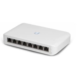 Switch PoE UBIQUITI UniFi cu 8 porturi Gigabit, managed, carcasa plastic - USW-LITE-8-POE-EU, White