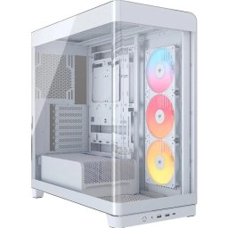 Carcasa CORSAIR 4500X RGB, Mid-Tower, ATX/Micro-ATX/Mini-ITX, Tempered Glass, 3x RS120 ARGB Fans, White