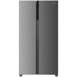 Combina frigorifica side by side HEINNER HSBS-HM532NFINVXD, 532 L, Clasa D, Full No Frost, Inverter, Control electronic, 177 cm, Inox