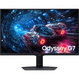 Monitor LED SAMSUNG Gaming Odyssey G7 LS27FG702EUXEN, 27 inch FHD/UHD, 1 ms, Dual mode 180 Hz/360 Hz, HDR, FreeSync Premium & G-Sync, Black