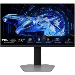 Monitor LED TCL Gaming 25G64, 24.5 inch, FHD, IPS, 1 ms, 300 Hz, HDR, FreeSync Premium & G-Sync, Gray