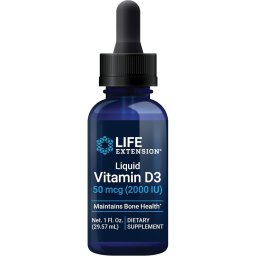 Vitamina D3 Lichida 2000 UI - Picaturi Vitamina D3 pentru Imunitate si Oase - Life Extension - 29 ml, Neutra