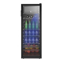 RESIGILAT - Vitrina frigorifica STARCREST SBC-138BK, 138 L, Control temperatura, Usa sticla, H 125 cm, Negru